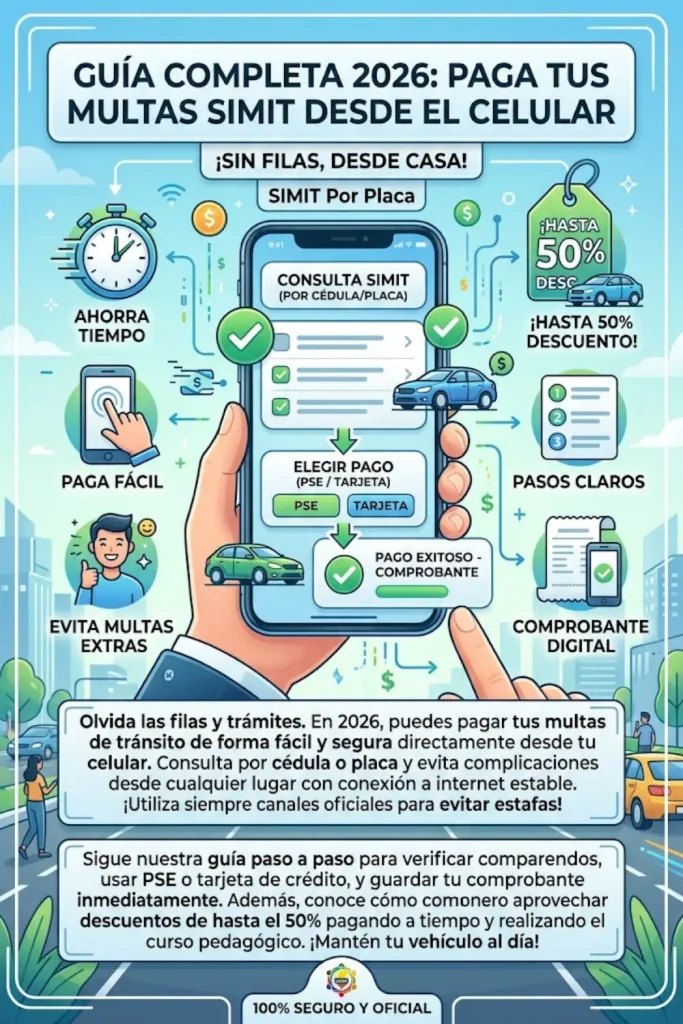 Pago de Multas del SIMIT desde el Celular: Guía 2026