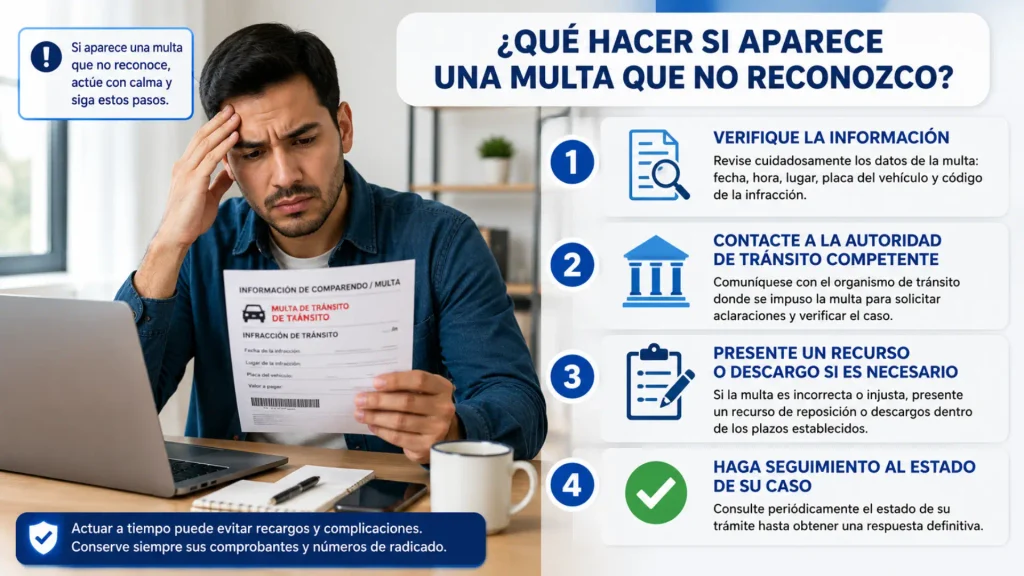 ¿Qué Hacer si Aparece una Multa que No Reconozco?
