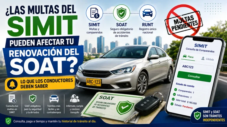 SIMIT y SOAT: ¿Las Multas de Tránsito Bloquean tu Renovación en Colombia?