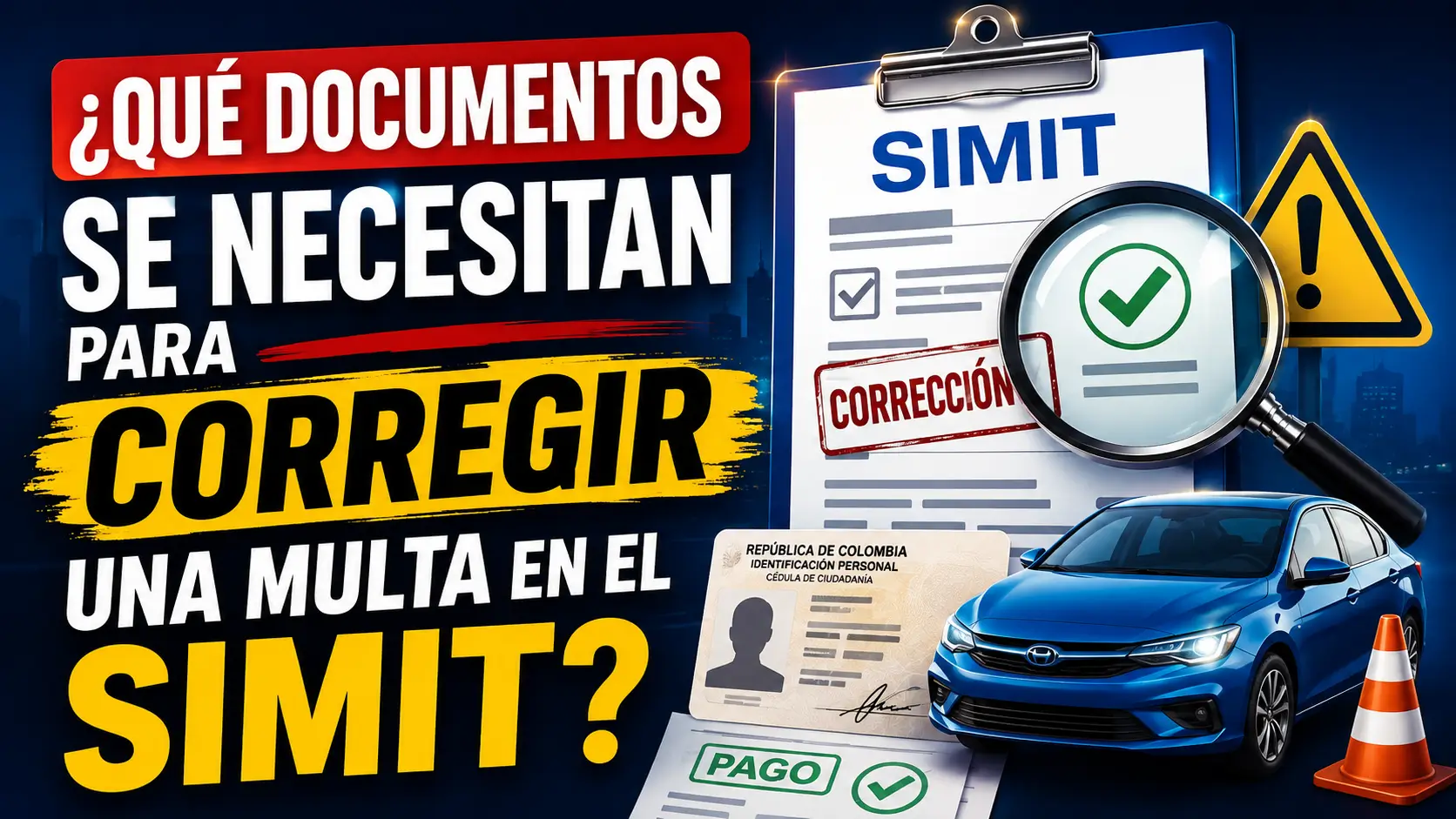 ¿Qué Documentos Se Necesitan para Corregir una Multa en el SIMIT?