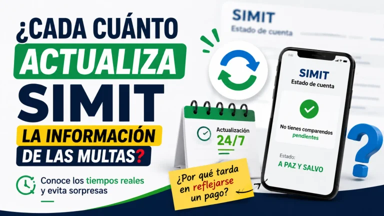 ¿Cada cuánto actualiza SIMIT la información de las multas de tránsito? Guía completa