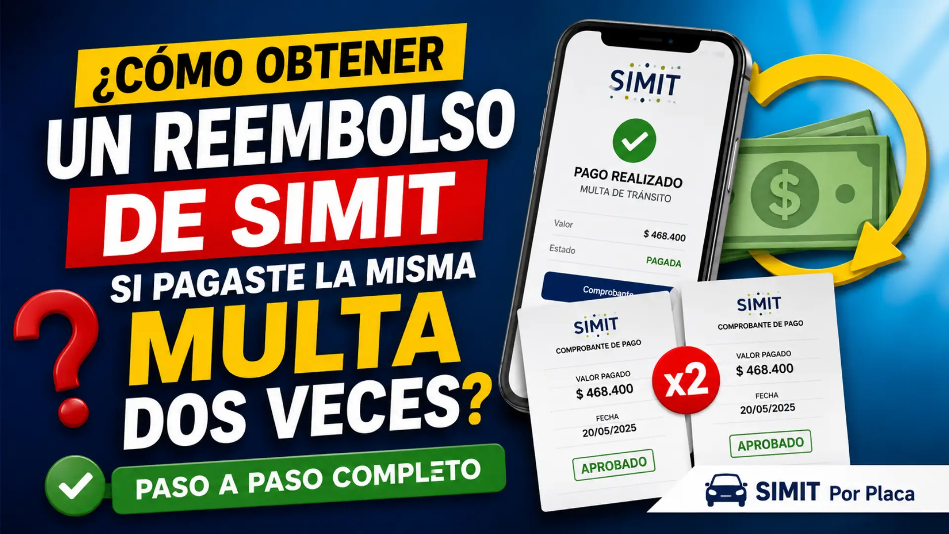 ¿Cómo Obtener un Reembolso de SIMIT si Pagaste la Misma Multa Dos Veces?