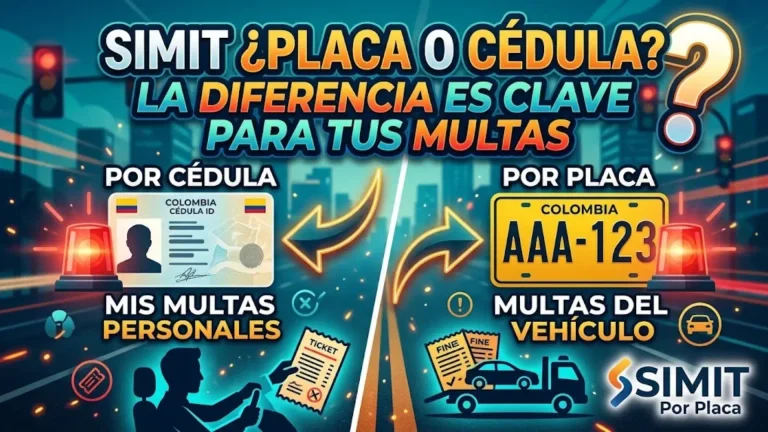 SIMIT por Placa o por Cédula: ¿Cuál Debo Usar para Consultar Multas?