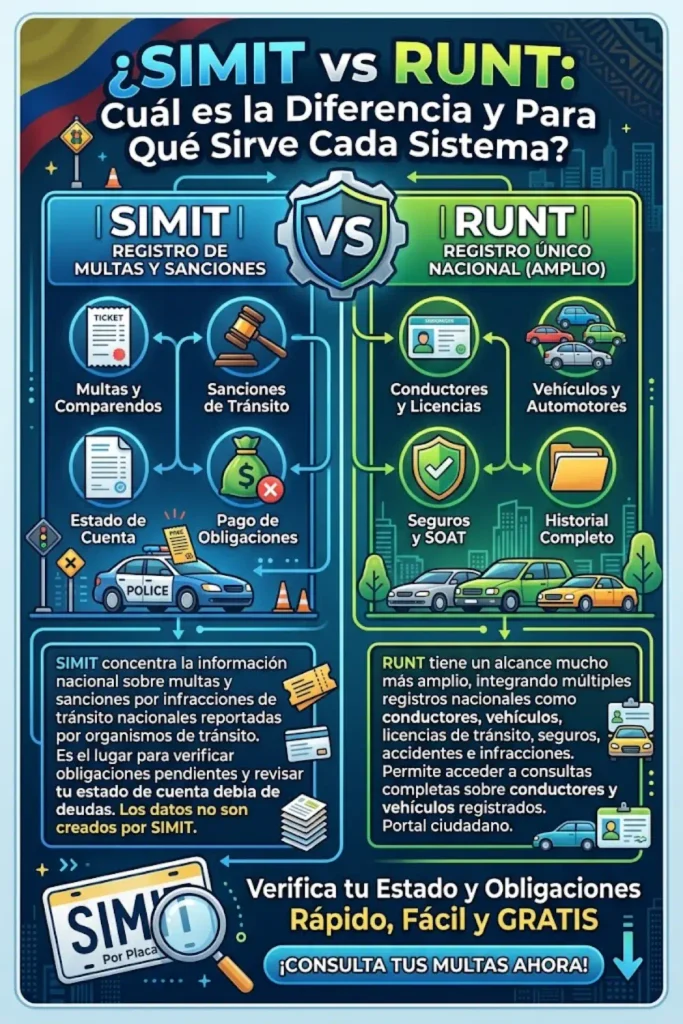 SIMIT vs RUNT: ¿Cuál es la Diferencia y Para Qué Sirve Cada Sistema?