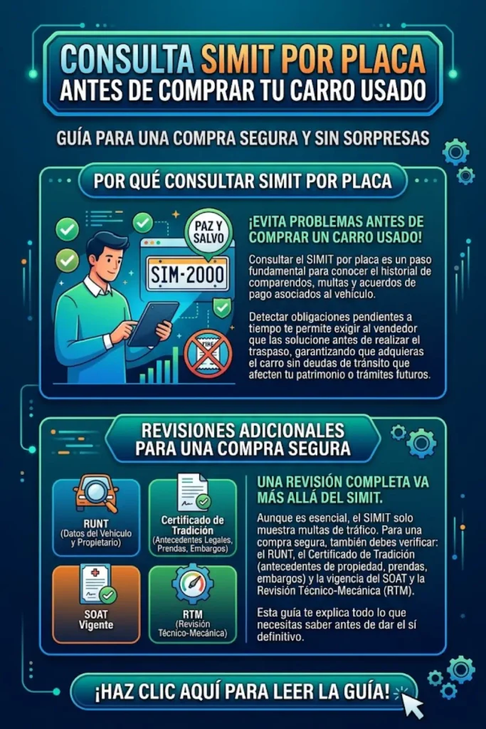 ¿Cómo Consultar Multas en SIMIT por Placa Antes de Caomprar un Carro?