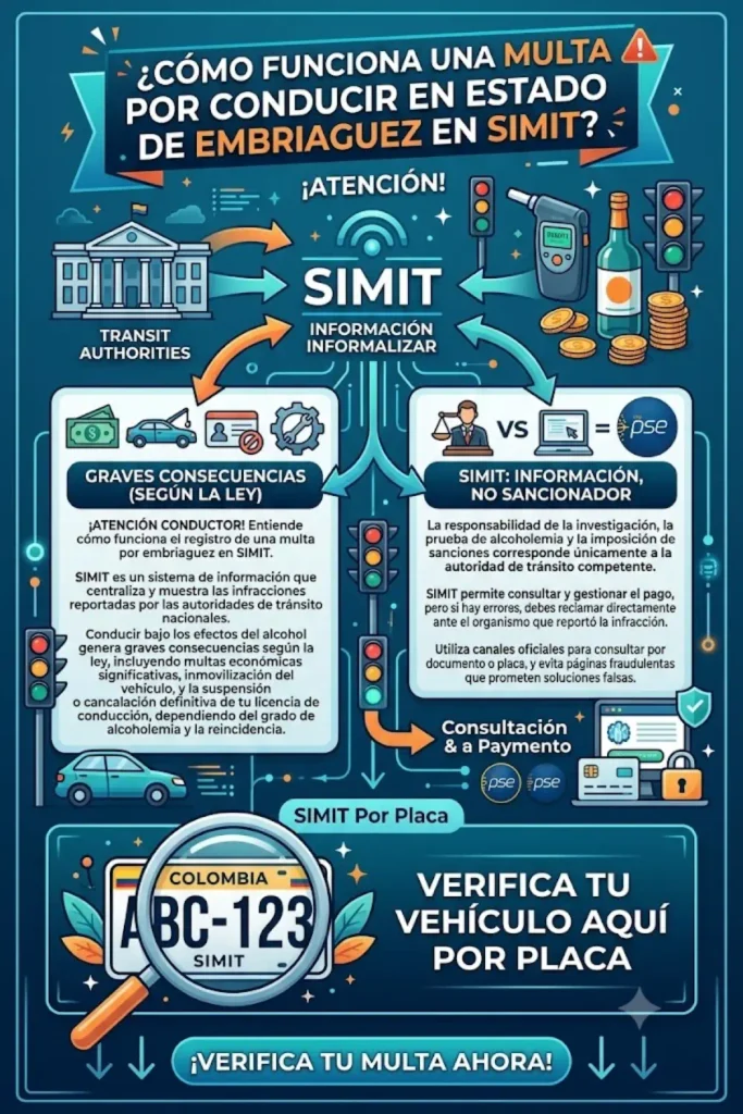 ¿Cómo Funciona una Multa por Conducir en Estado de Embriaguez en SIMIT?