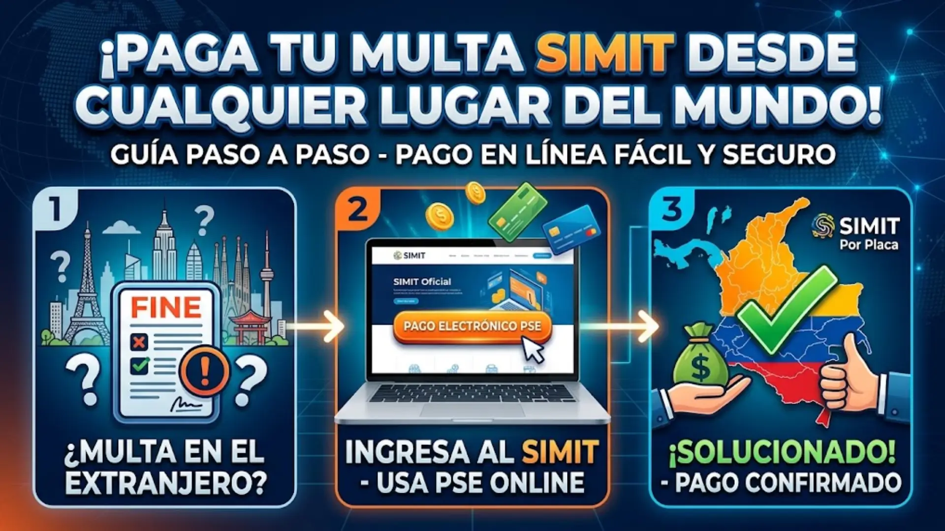 ¿Cómo Pagar una Multa de SIMIT desde el Extranjero? Guía Paso a Paso