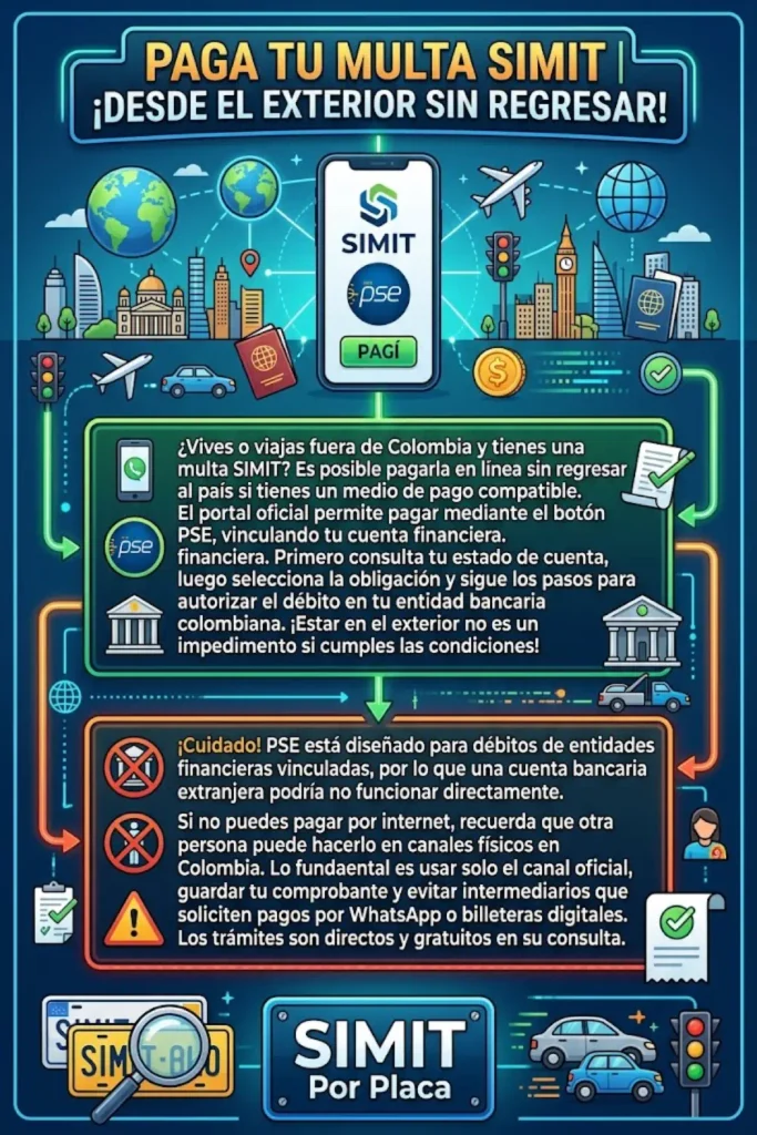 ¿Cómo Pagar una Multa de SIMIT desde el Extranjero? Guía Paso a Paso