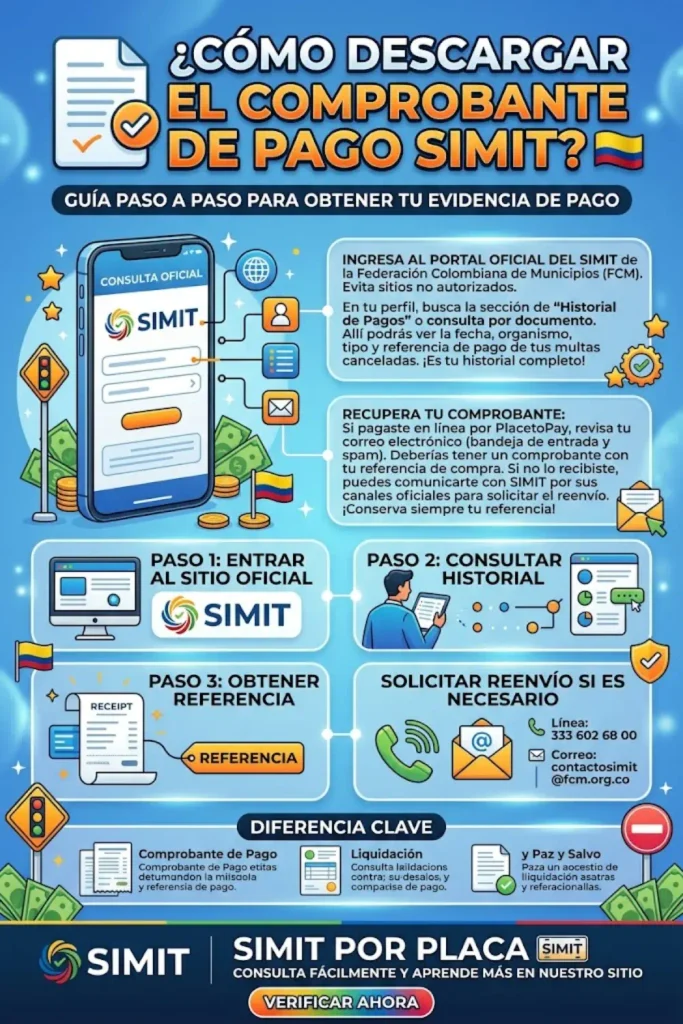¿Cómo descargar el comprobante de pago de una multa en SIMIT?