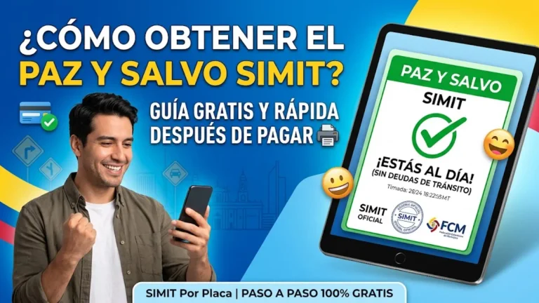 ¿Cómo obtener el Paz y Salvo de SIMIT después de pagar una multa?