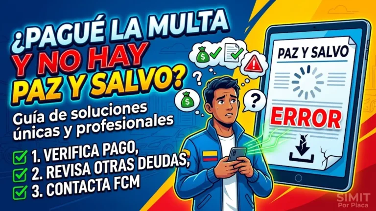 ¿Por qué no puedo descargar el Paz y Salvo de SIMIT? Soluciones