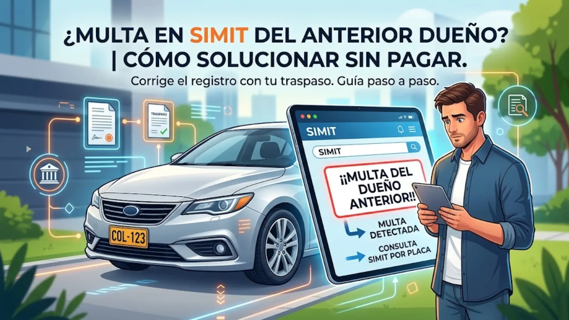 ¿Qué hacer si aparece en SIMIT una multa del anterior propietario del vehículo?