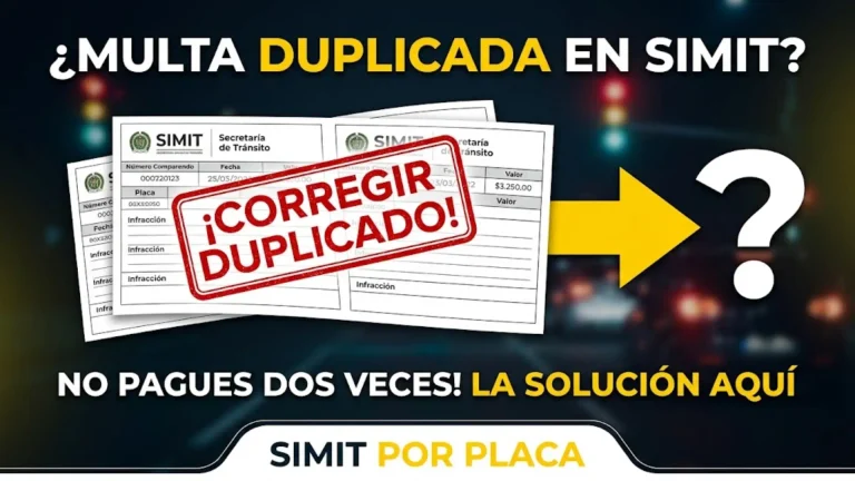 ¿Qué hacer si una multa aparece duplicada en SIMIT?