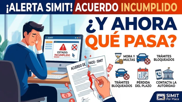 ¿Qué pasa si incumplo un acuerdo de pago de SIMIT?