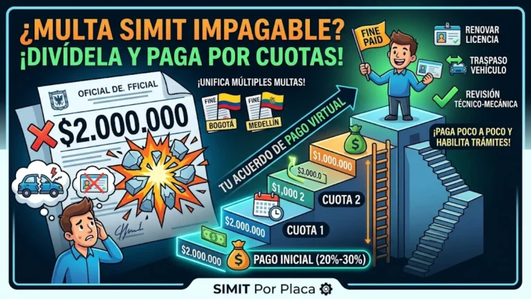 ¿Se Puede Pagar una Multa de SIMIT por Cuotas? Así Funciona el Acuerdo de Pago