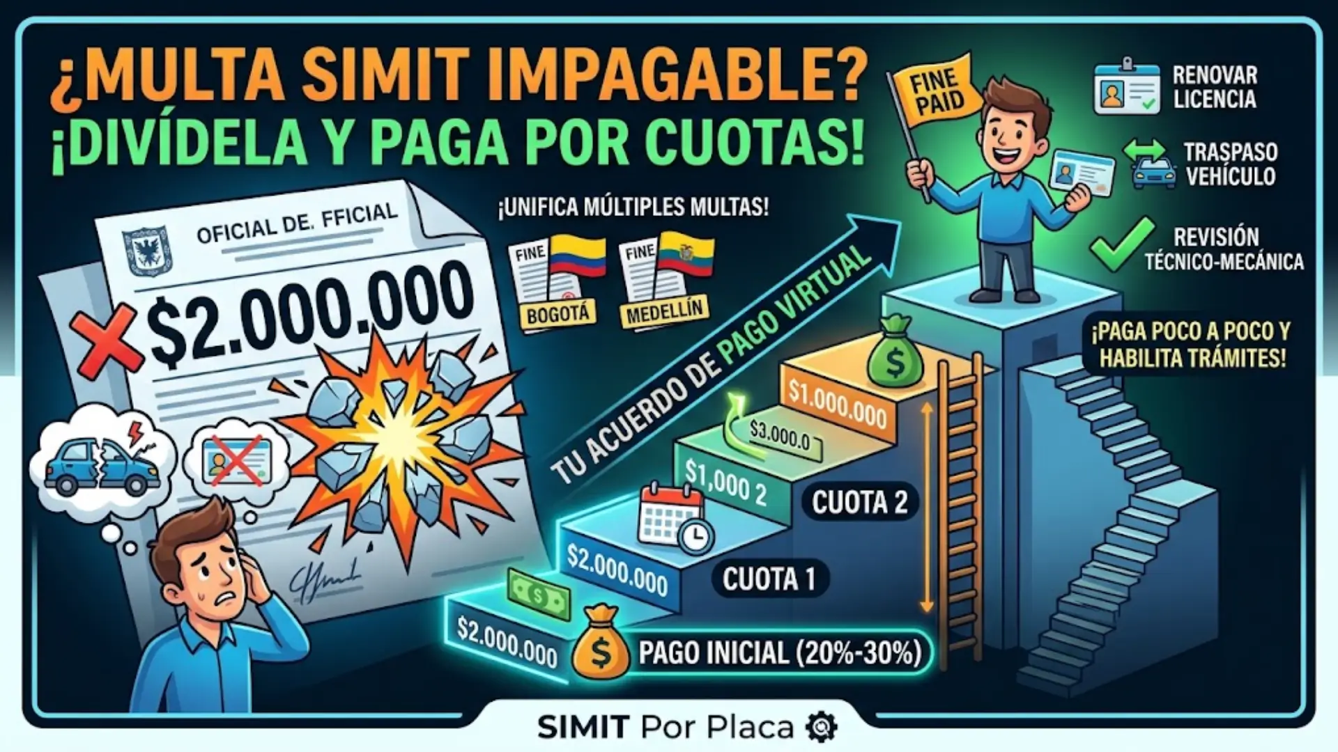 ¿Se Puede Pagar una Multa de SIMIT por Cuotas? Así Funciona el Acuerdo de Pago