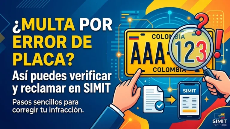 ¿Te Cargaron una Multa del SIMIT por un Error en la Placa? Así lo Puedes Verificar