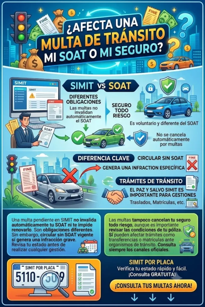 ¿Una Multa de Tránsito Afecta mi SOAT o mi Seguro de Vehículo?